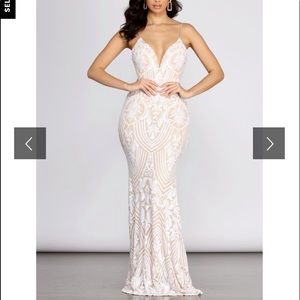 SEQUIN MERMAID DRESS (ivory)